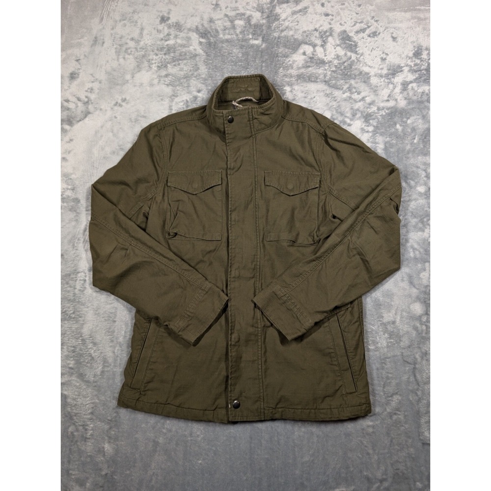 Lucky Brand Jacket Mens Small Green Cotton Military Coat Field Chore Barn